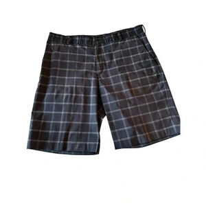 Nike Golf Dri-Fit Windowpane Check Chino Shorts Size 38‎
